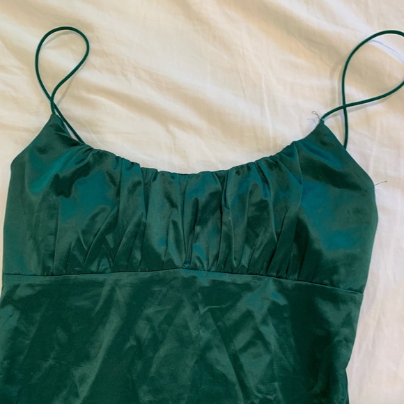 green silk/satin bodysuit, worn once good condition - Picture 2 of 4